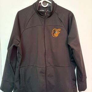 Antigua Baltimore Orioles Black Full-Zip Jacket with Embroidered Logo